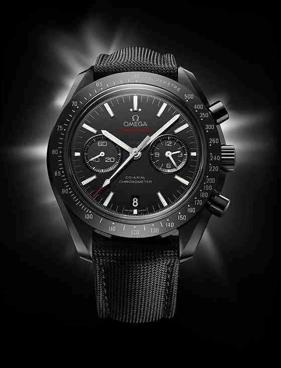 www.watchtime.com | watches wristwatch industry news  | The New Omega Moonwatch: Speedmaster Dark Side of the Moon in Black Ceramic | Omega Speedmaster Moonwatch black ceramic black 560