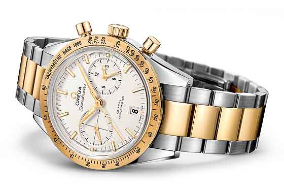 omega silver and gold watch