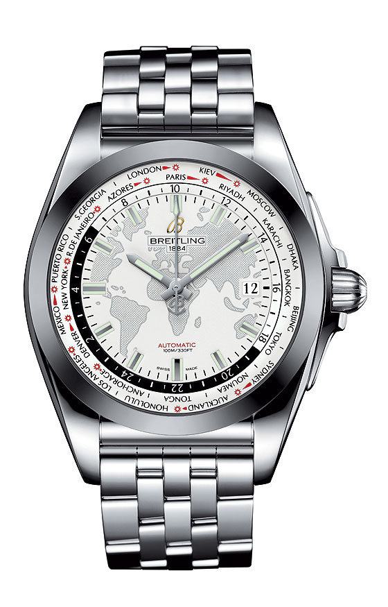 Breitling Galactic Unitime SleekT - Silver Dial - front