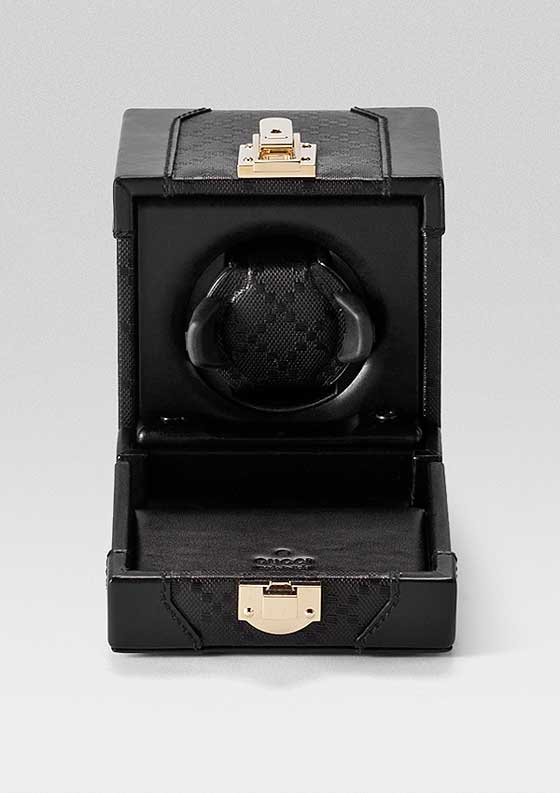 www.watchtime.com | wristwatch industry news lifestyle  | Elegant Accessories: The Gucci Time Box by Scatola del Tempo | Gucci Time Box black 560