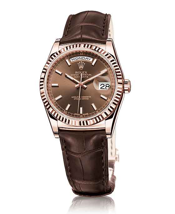 rolex day date 40 leather strap