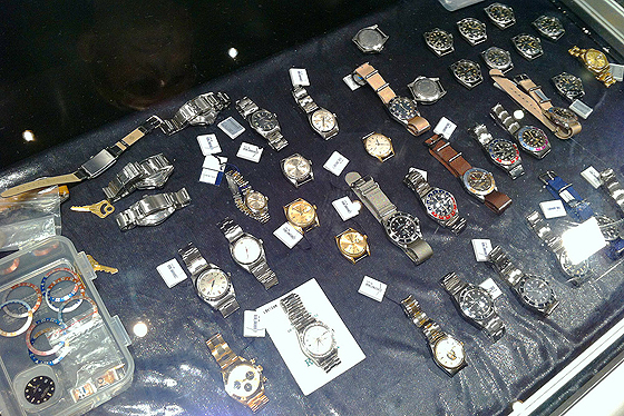 Vintage watches on table