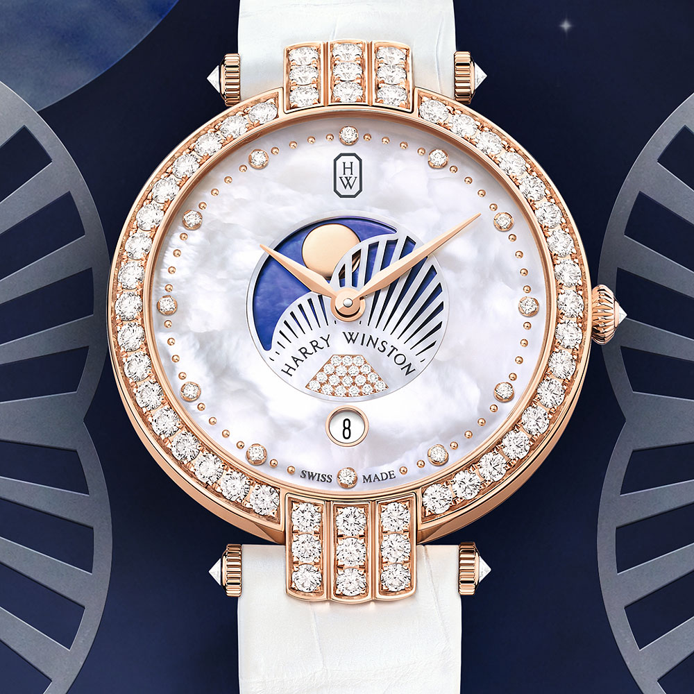 Showing at WatchTime New York 2016: Harry Winston Premier Moon Phase ...