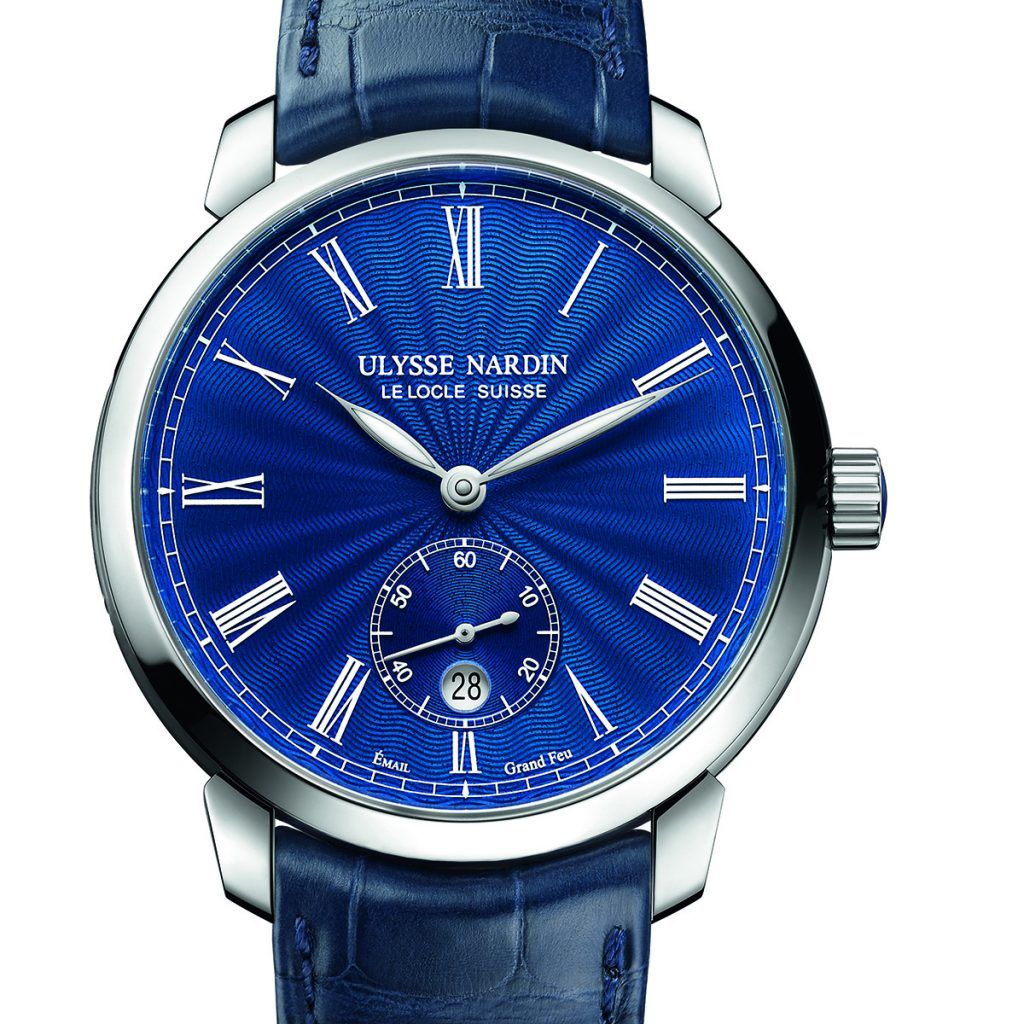 The Classico Manufacture with blue grand feu dial