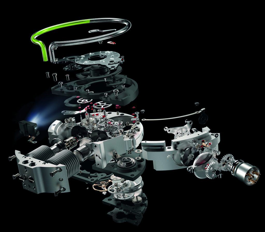 Exploded view of the H4 movement