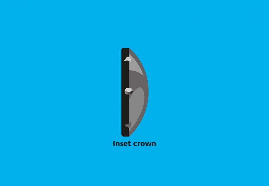 Distinctive Watch Crowns & Push-Pieces: Inset crown