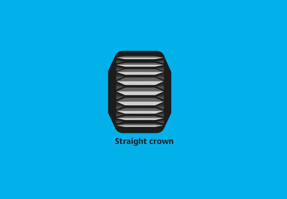Distinctive Watch Crowns & Push-Pieces: Straight crown