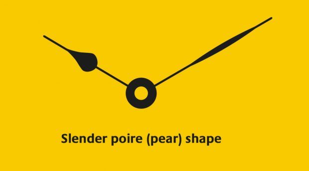 Distinctive Hands: Slender poire (pear) shape