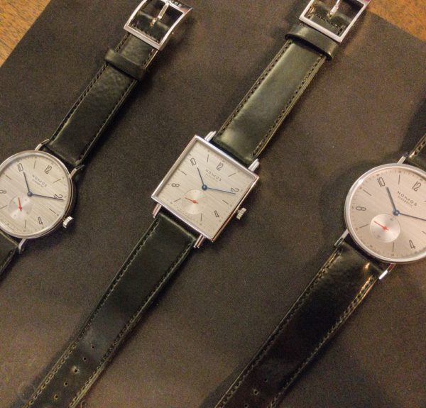 Live picture of the new silvercut Nomos Tangente and Tetra