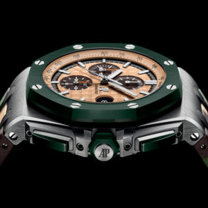 The Royal Oak Offshore Self-winding Chronograph with a Khaki Green Bezel and Camouflage Strap