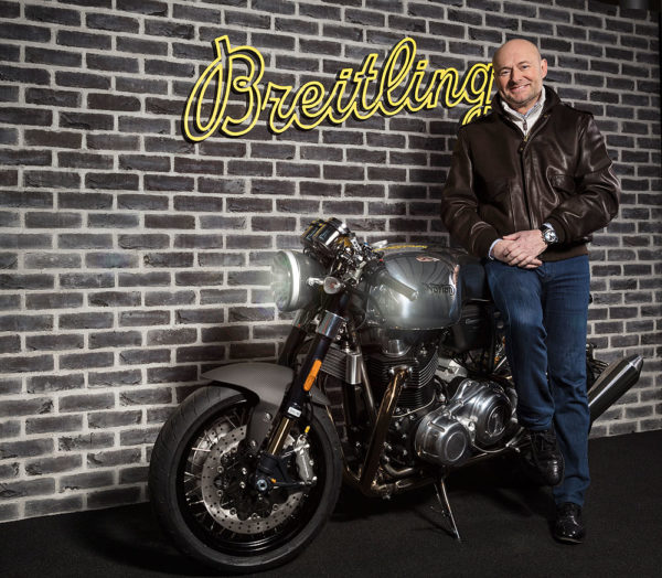 Breitling CEO Georges Kern w/ Norton Motorcycle