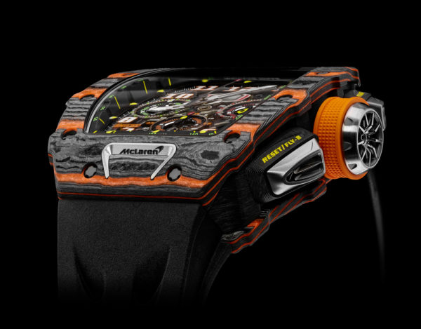 Close up view of the RM 11-03 McLaren Automatic Flyback Chronograph