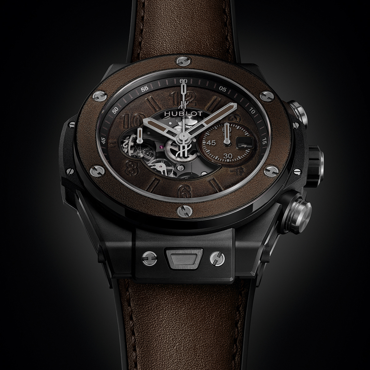 Leather And Complexity Hublot Big Bang Unico Berluti Cold Brown Watchtime Usa S No 1 Watch Magazine