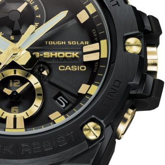 GSTB100GB1A9 | Black and Gold G-STEEL Watch | CASIO