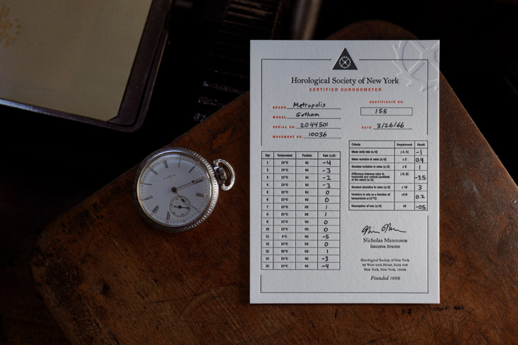 The Horological Society of New York Introduces a New Chronometer Certification Program