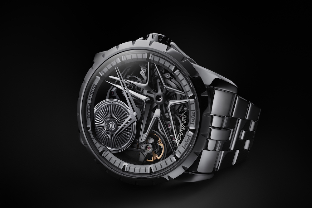 The Roger Dubuis Excalibur Monobalancier Gets a Hypnotic Touch in Collaboration with Artist Hajime Sorayama