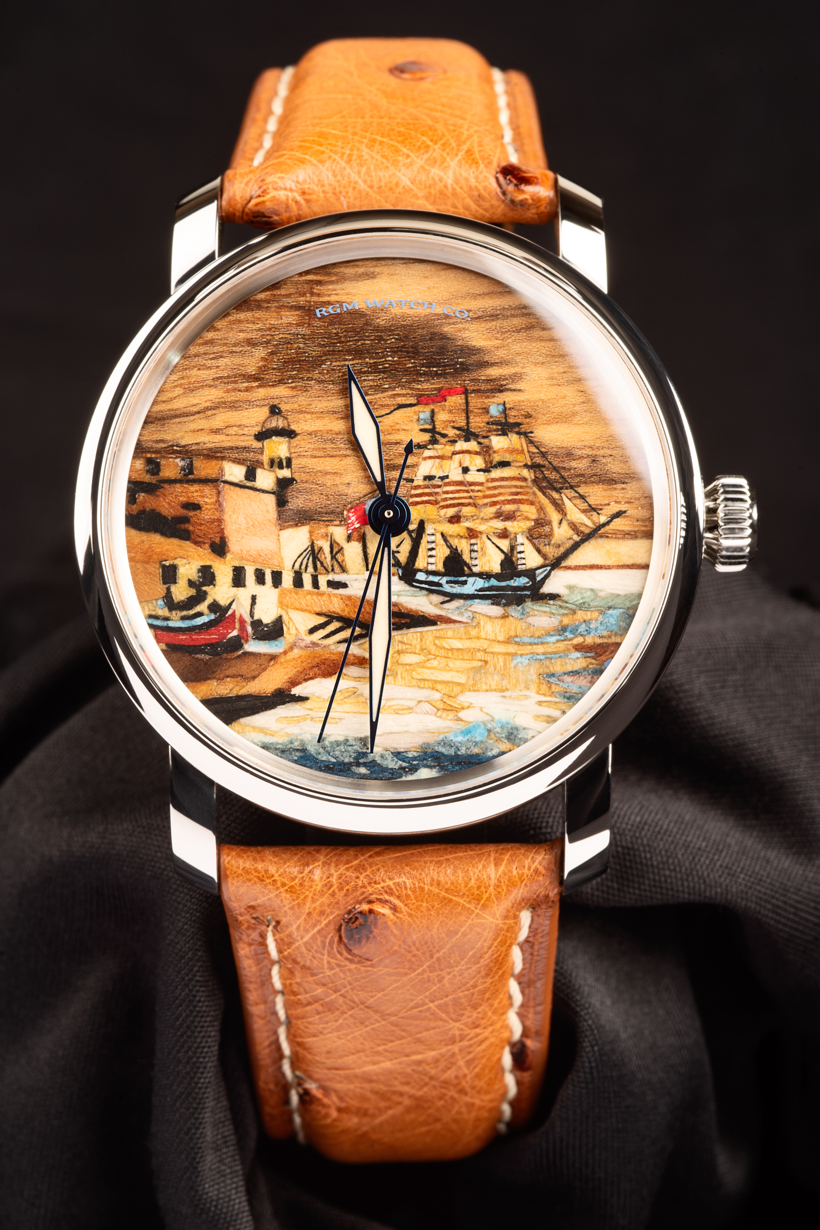 Showing at WatchTime New York 2022: RGM Model 25 Depicting the USS Constitution Leaving Malta in 1804