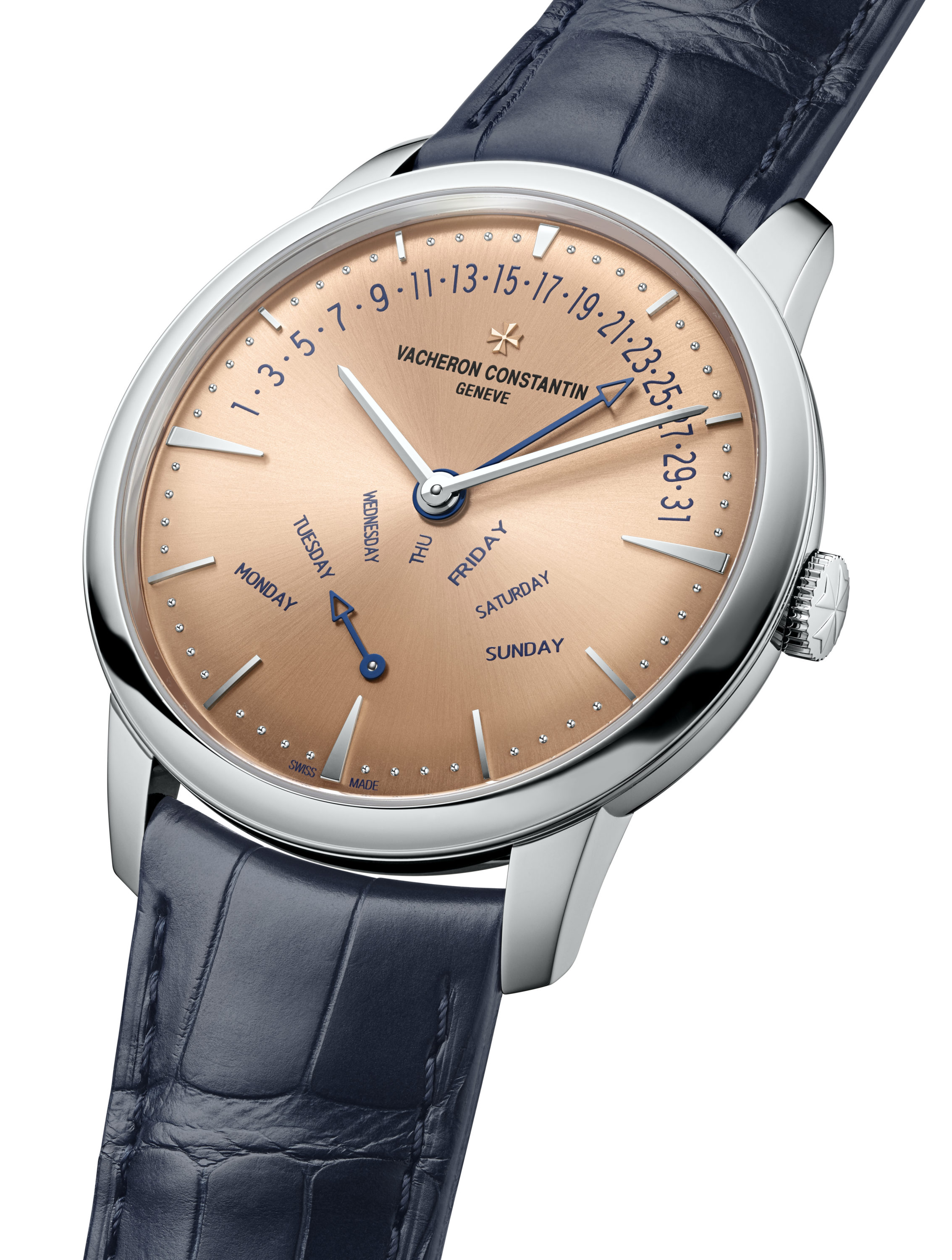 Vacheron Constantin Releases Patrimony Retrograde Day-Date with Sophisticated Salmon-Colored Dial