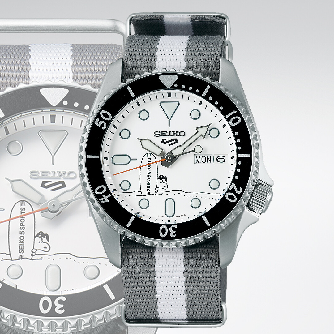 Snoopy Makes His Debut on the Dials of Two Limited Edition Seiko 5 Sports