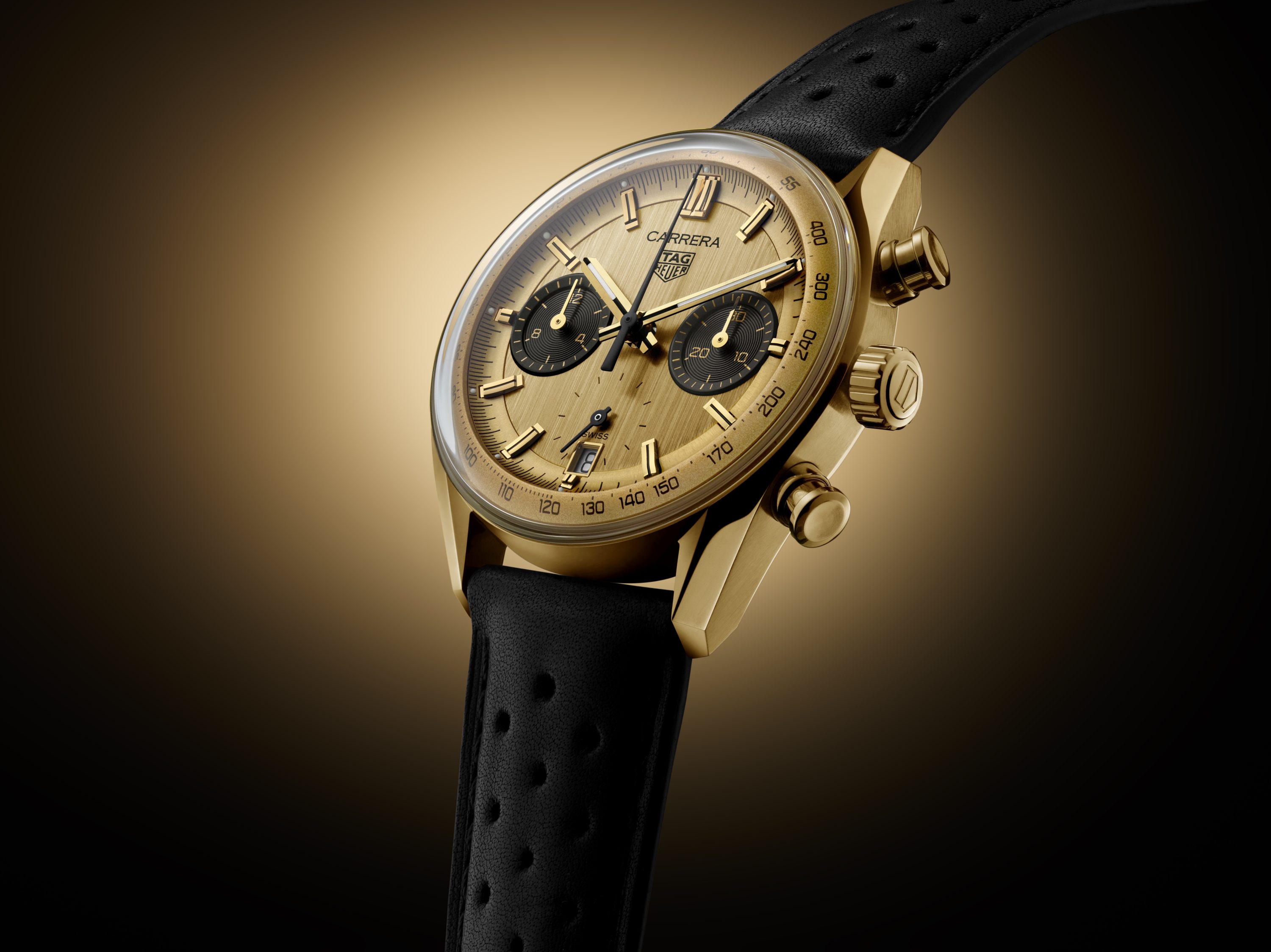 Celebrating Champions: TAG Heuer Introduces Latest Carrera Chronograph in Gold Panda-Style