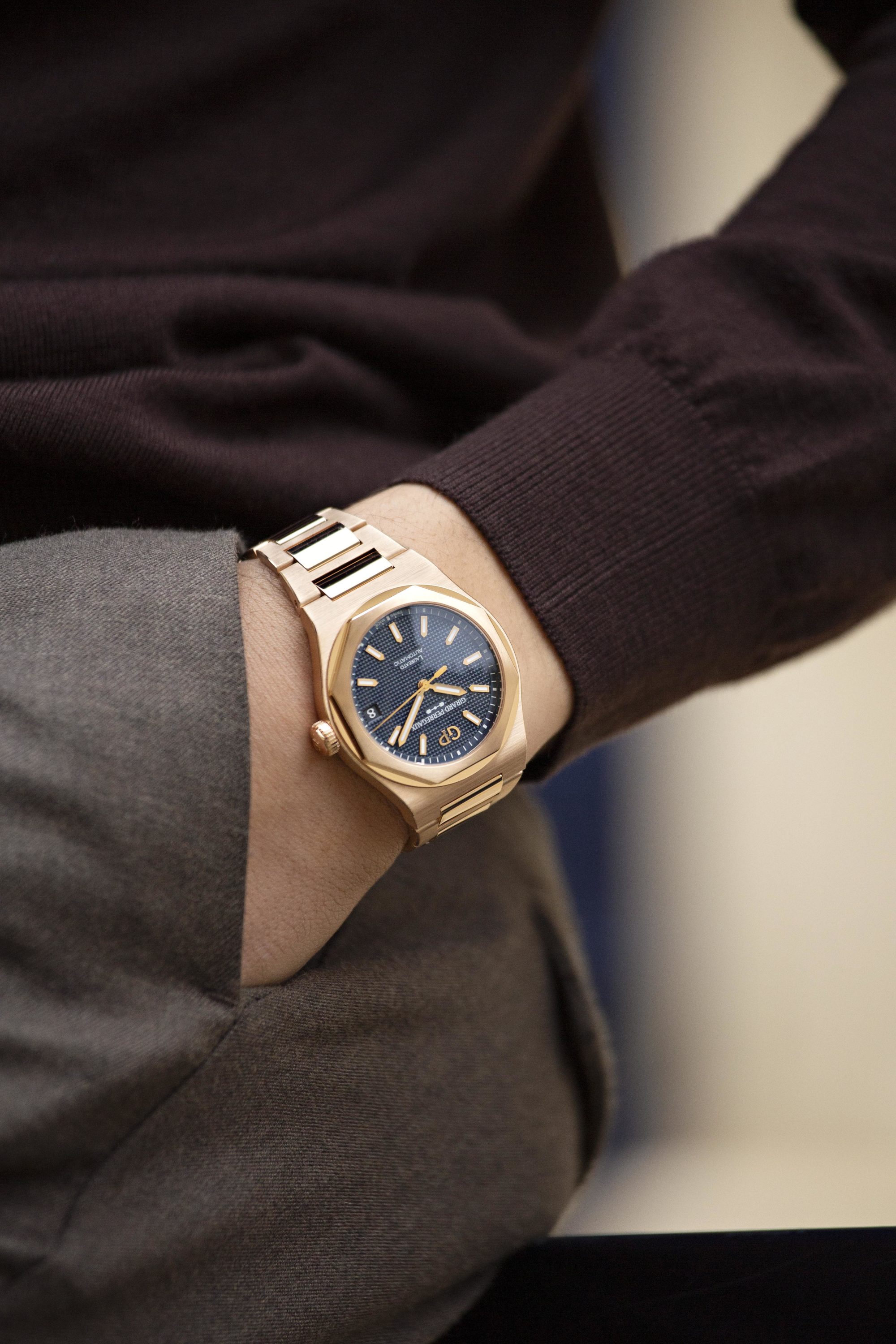Green and Blue Dials Meet Pink Gold in Girard-Perregaux’s Latest Laureato Models